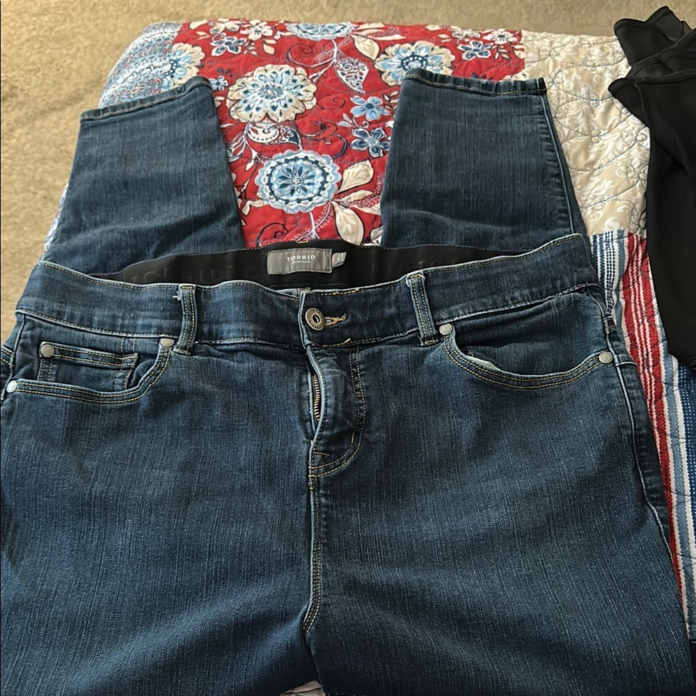 Torrid Blue Skinny Leg Jeans